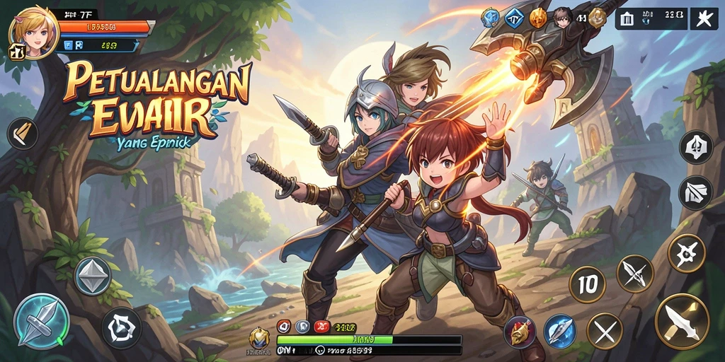 Tampilan gameplay yang mengesankan dari 47F dengan karakter Anime yang berani.