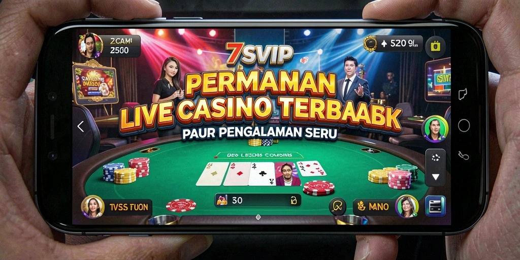 Tampilan permainan Live Casino yang seru di 7SVIP.