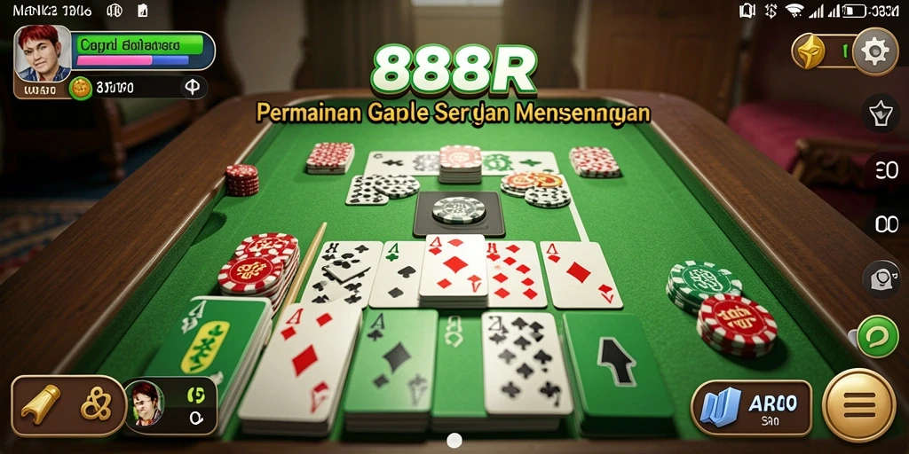 Screenshot gameplay 888R dengan aksi seru permainan Gaple.