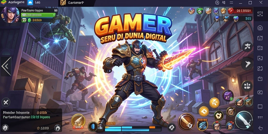 Tangkapan layar utama GAMERP menampilkan aksi pertarungan yang mendebarkan.