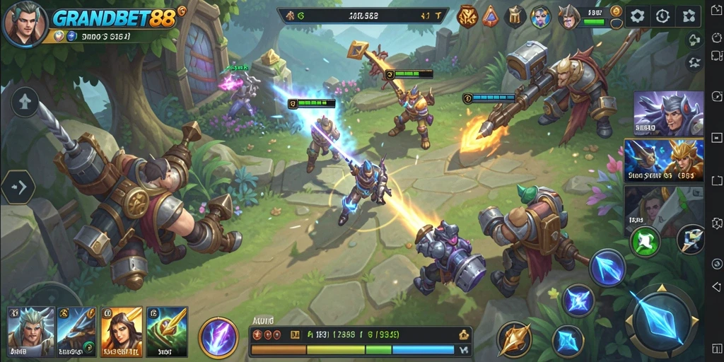 Screenshot GRANDBET88 menunjukkan serunya gameplay strategi.