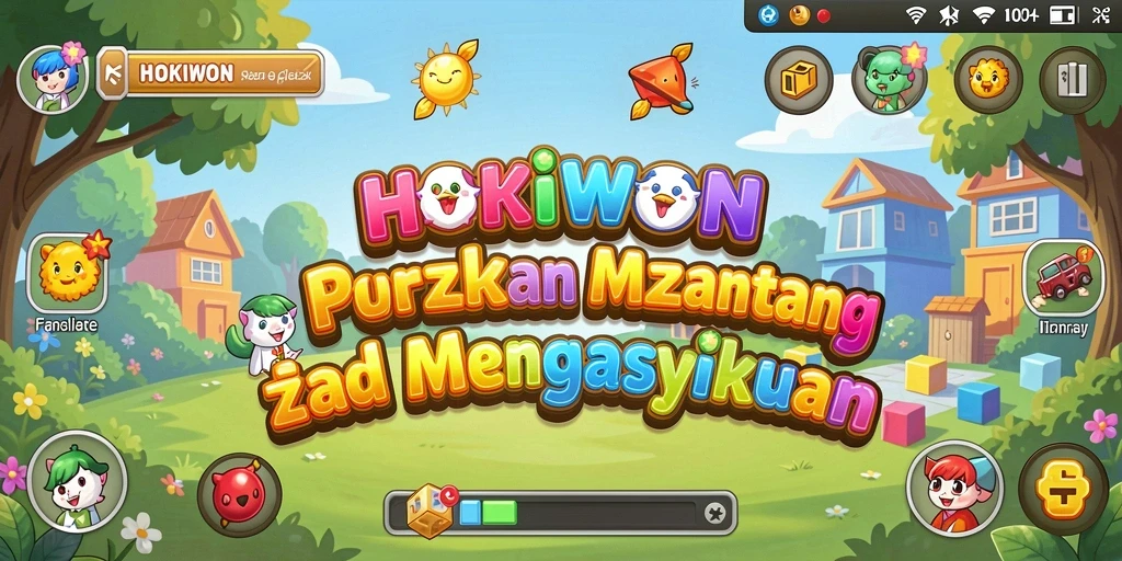 Tangkapan layar utama HOKIWON menampilkan gameplay seru dan menantang.