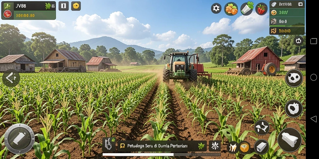 Tampilan gameplay menarik di dunia pertanian JV88.