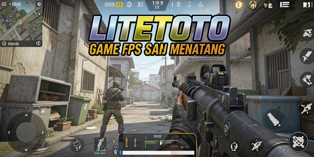 Screenshot dari gameplay seru di LITETOTO dengan aksi menembak dramatis.