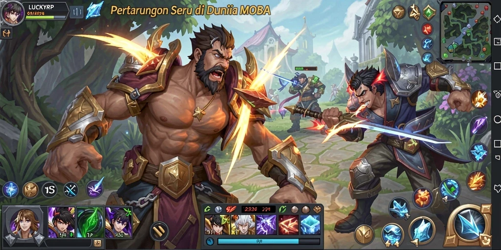Tampilan gameplay seru dan strategi di LUCKYRP.