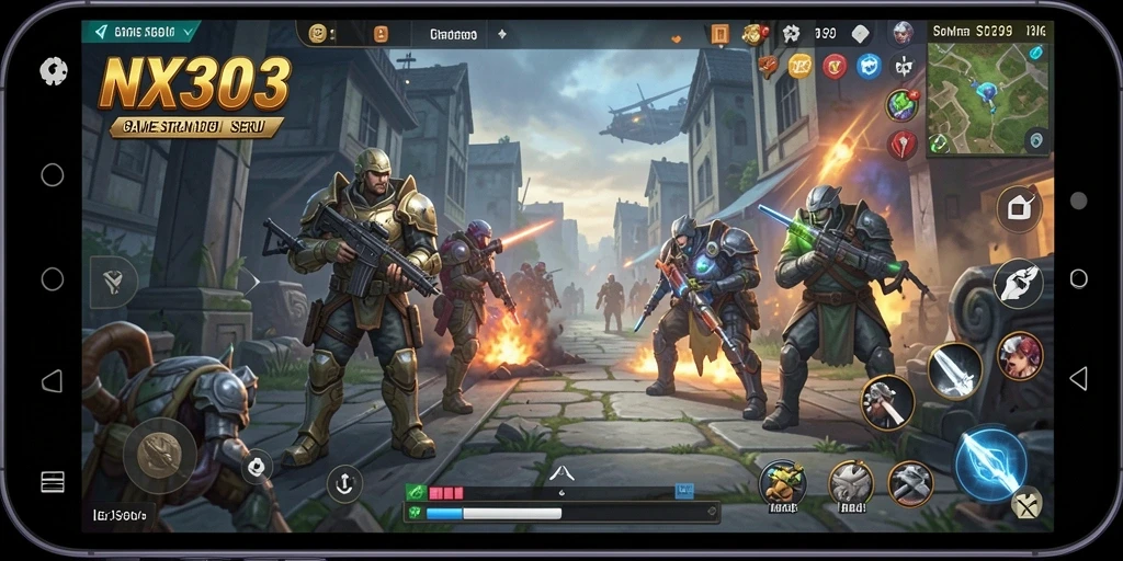 Tampilan gameplay NX303 yang penuh strategi dan aksi.