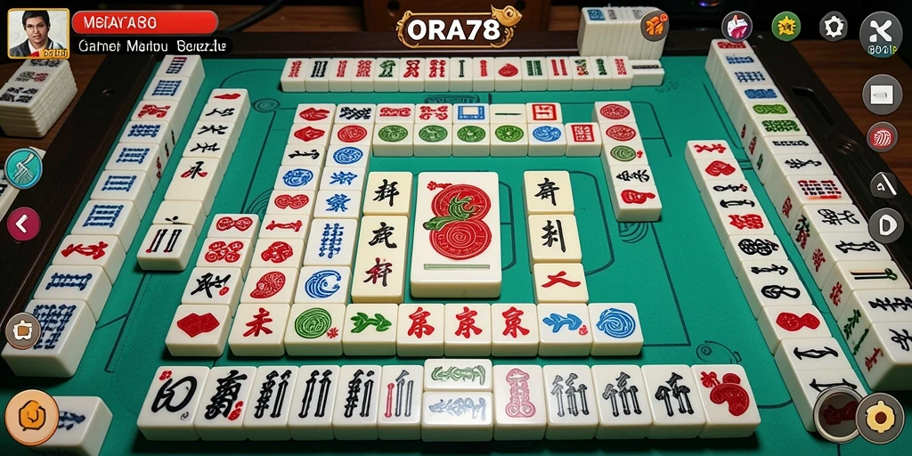 Screenshot gameplay ORA78 menampilkan keseruan permainan Mahjong.