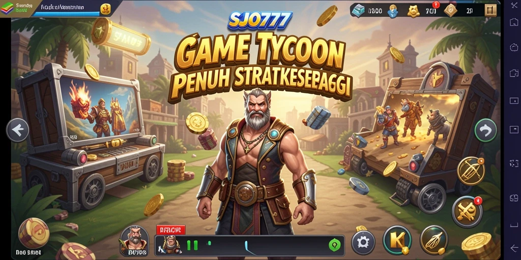 Screenshot gameplay SJO777 menampilkan bisnis yang sedang berkembang.