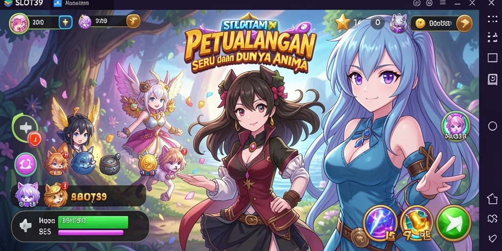 Gameplay seru SLOT39 dengan karakter anime yang menarik.