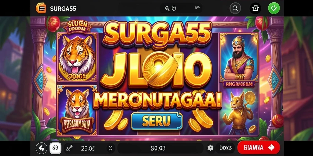 Tampilan gameplay SURGA55 yang memukau dengan efek visual menawan.