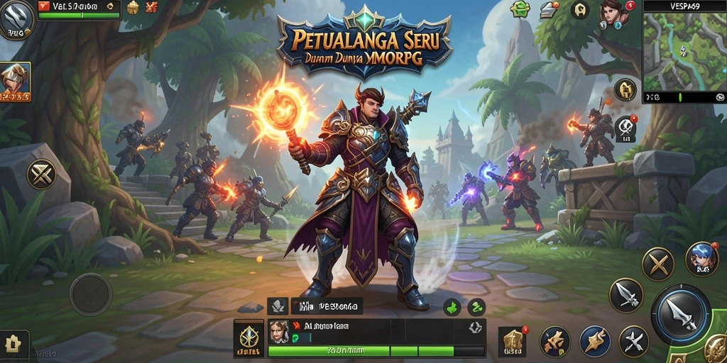 Screenshot utama VESPA69 menunjukkan aksi gameplay yang mendebarkan.